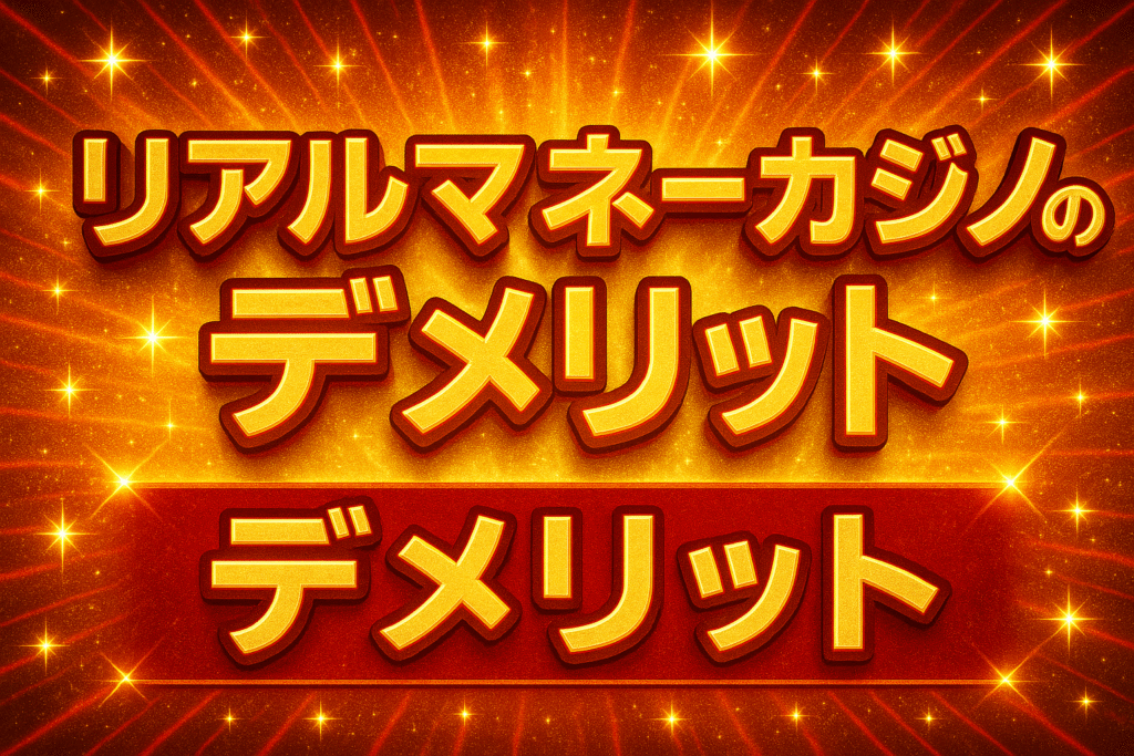 リアルマネーカジノのデメリット